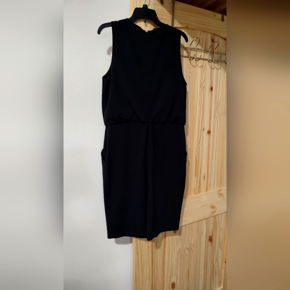 Alex Marie Black Sheath Knee Length Dress Crew Neck #Cocktails